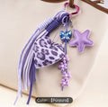 Llavero corazón leopardo Lila
