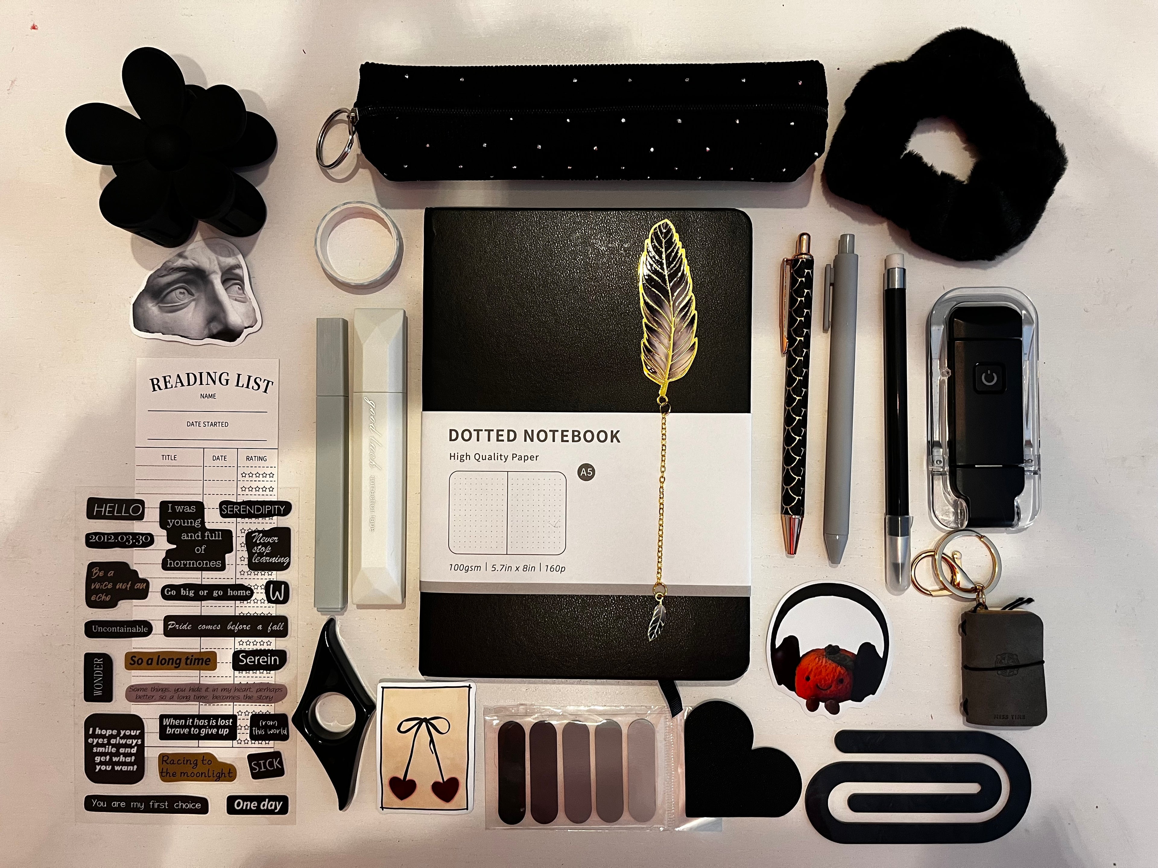 Conjunto cuaderno CHICA Negro