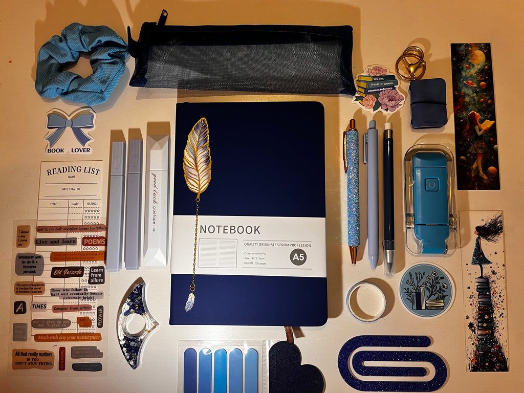 Conjunto cuaderno Azul