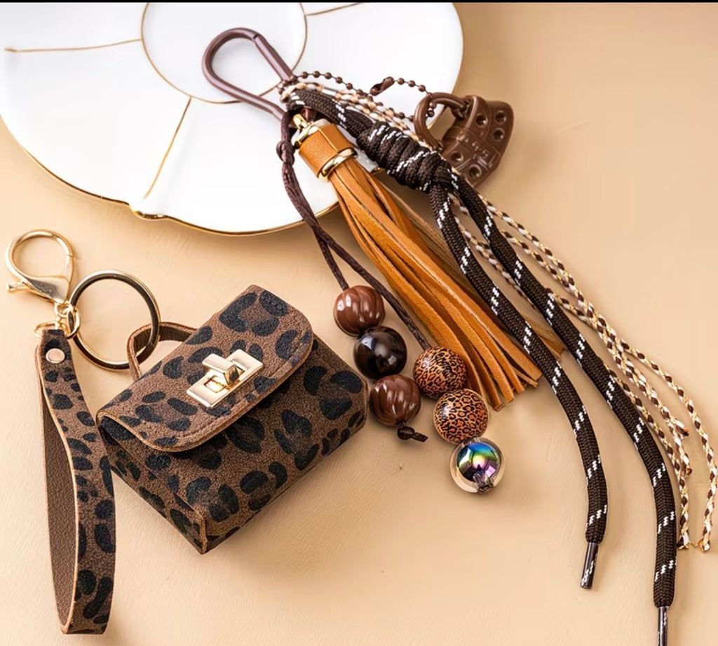 Llavero Bolso leopardo