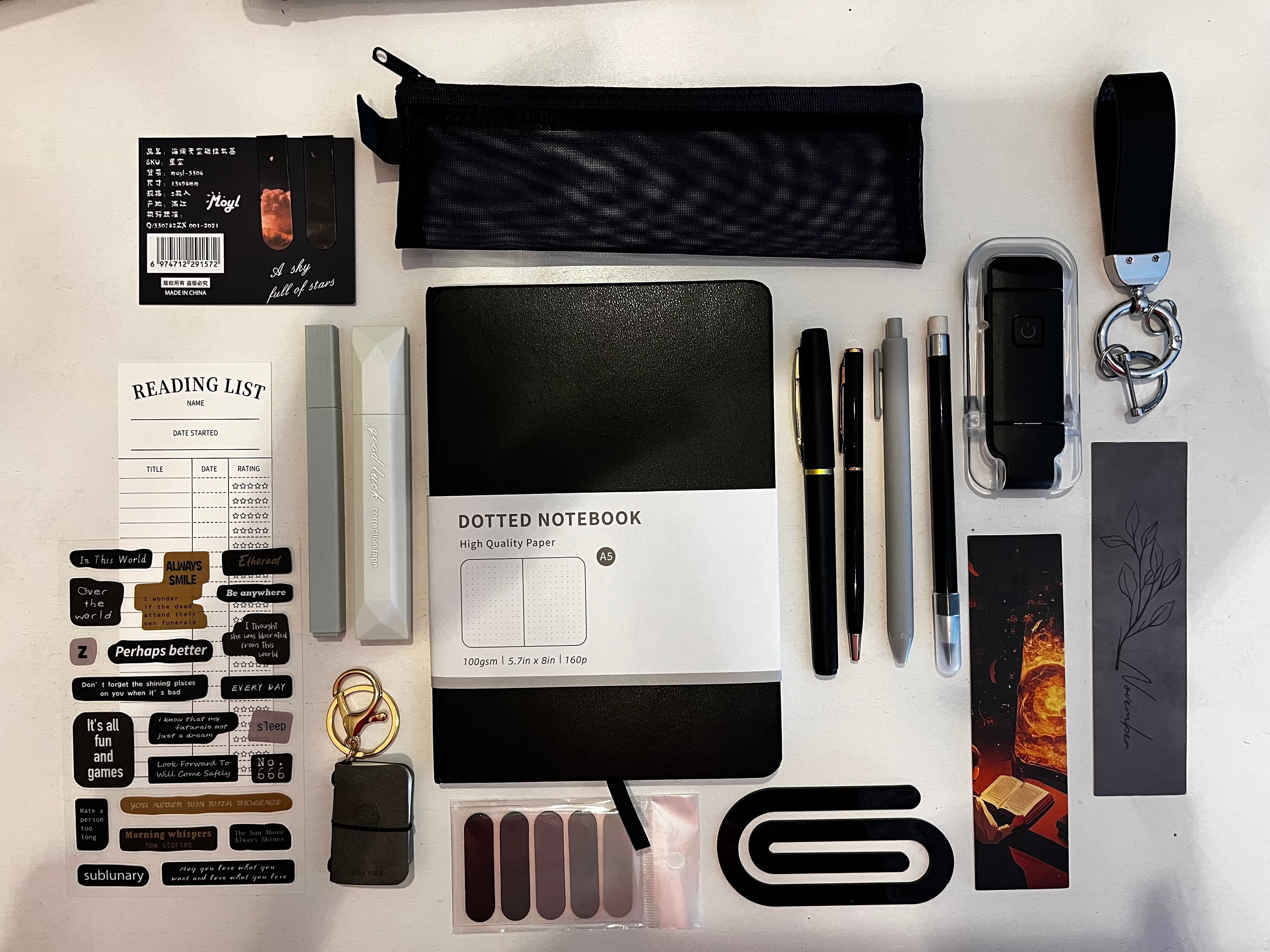 Conjunto CHICO cuaderno Negro