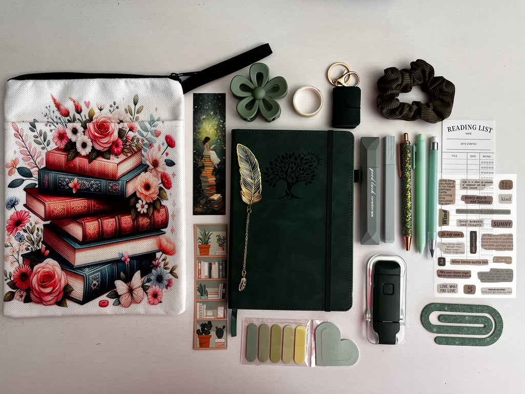 Conjunto cuaderno Verde
