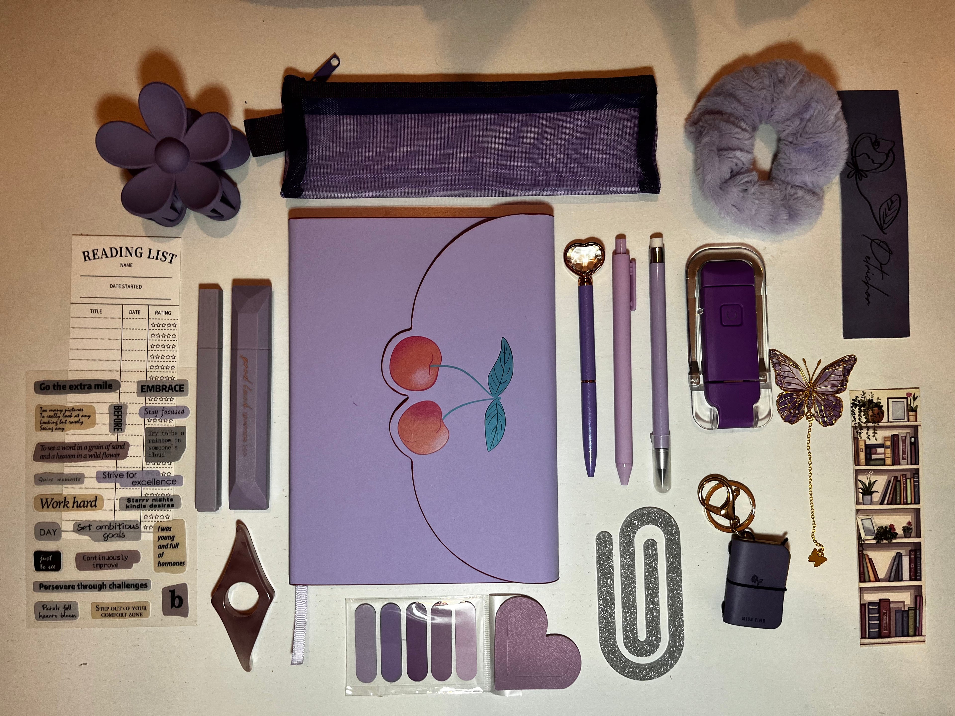 Conjunto cuaderno Verano Lila