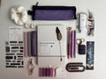 Conjunto cuaderno Blanco/ Lila