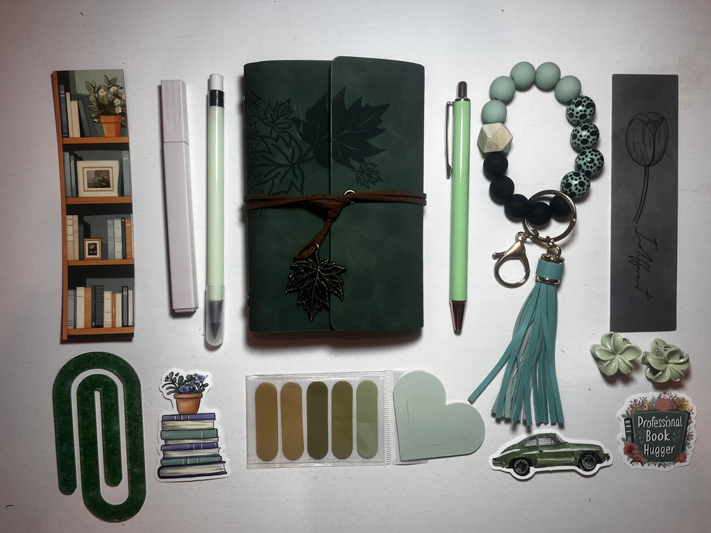 Conjunto mini cuaderno Verde