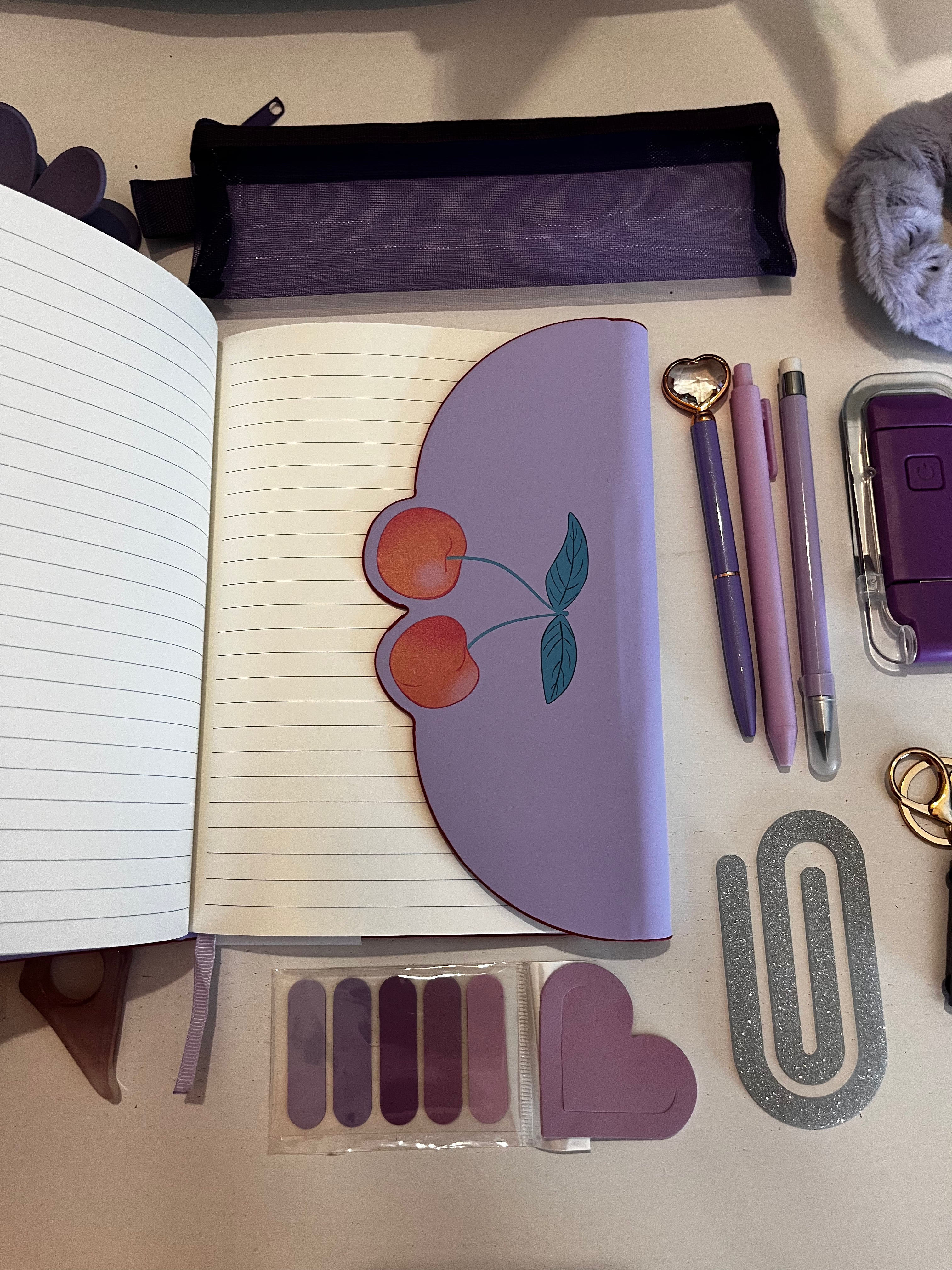 Conjunto cuaderno Verano Lila